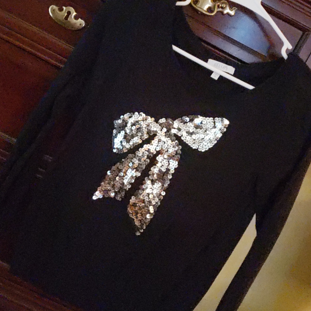 Delia's Sequined Bow Sweater